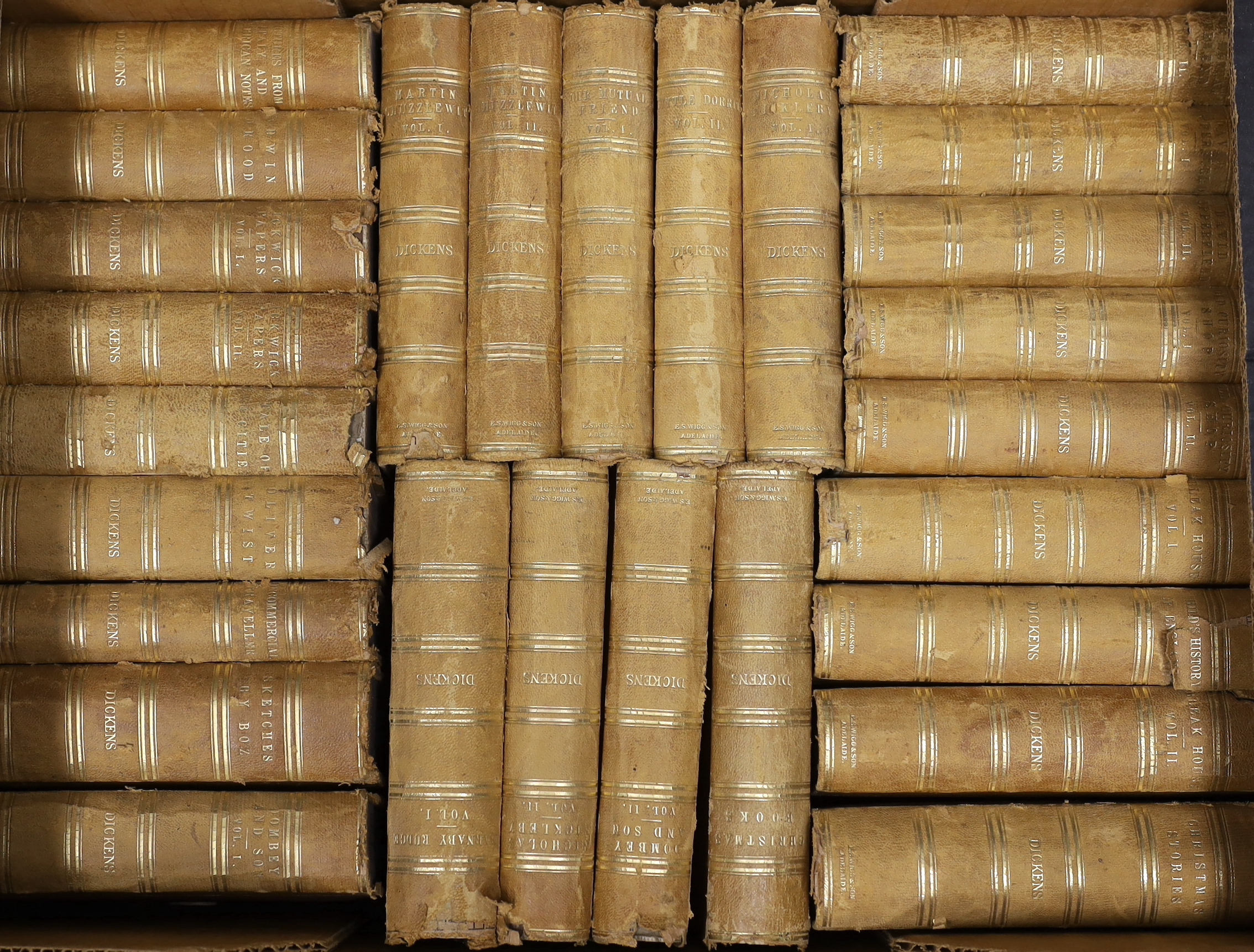 A complete set of Charles Dickens